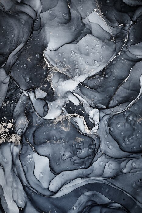 Poster Alcohol ink colors translucent. Abstract multicolored marble texture background. Design wrapping paper, wallpaper. Mixing acrylic paints. Modern fluid art. Alcohol Ink Pattern