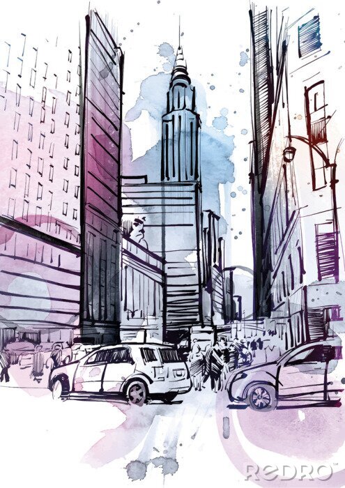 Poster Amerikaanse Straat