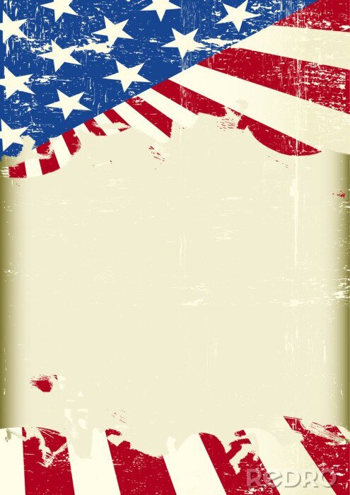 Poster Amerikaanse vlag kader