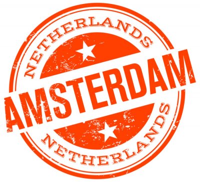 Sticker amsterdam stempel