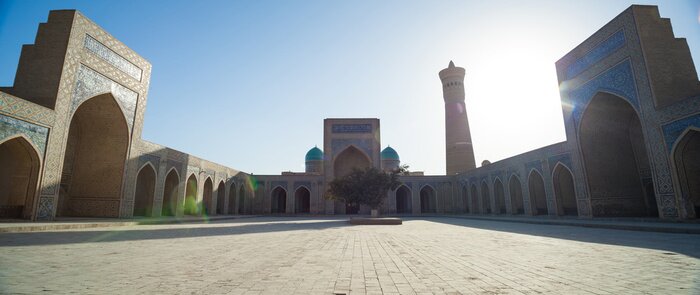 Poster Ancient complex of buildings at the city of Bukhara in Uzbekistan