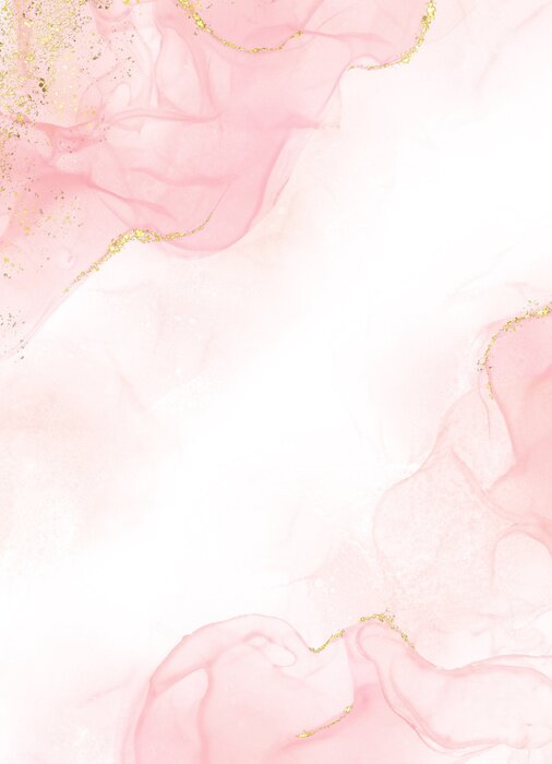 Poster Aquarel achtergrond in roze tinten