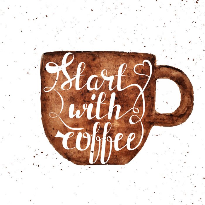 Poster Aquarel koffie