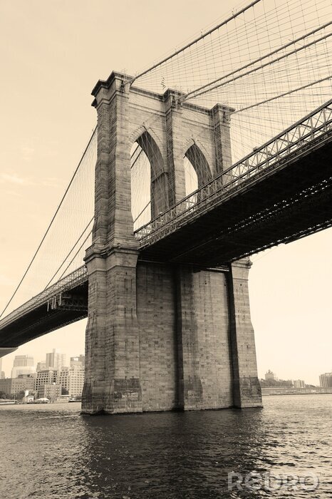 Poster Architectuur van Brooklyn Bridge