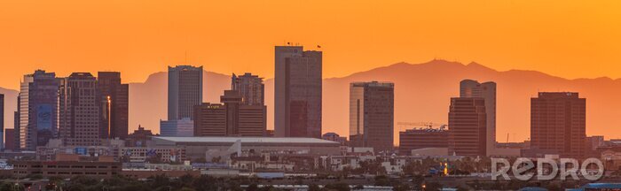 Poster Arizona panorama en zonsondergang