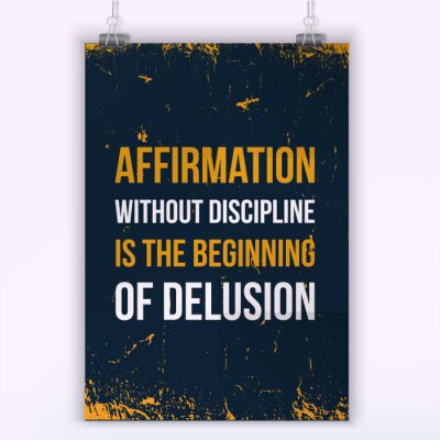 Poster Artistiek citaat over discipline