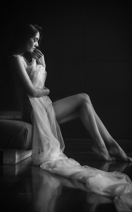 Poster Artistieke fotografie van een vrouwelijke figuur