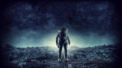 Poster Astronaut landt op de maan