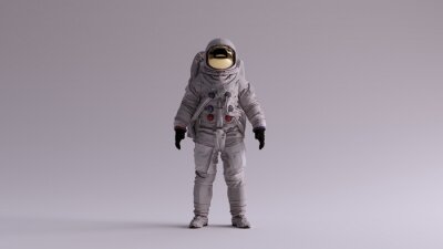 Astronaut op grijze achtergrond
