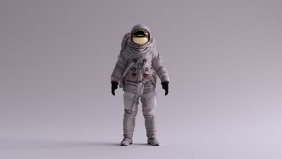 Fotobehang Astronaut op grijze achtergrond