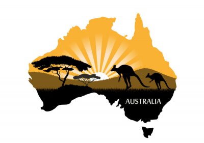 Poster Australische continent