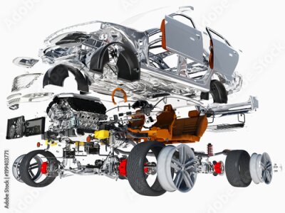 Poster Auto-onderdelen