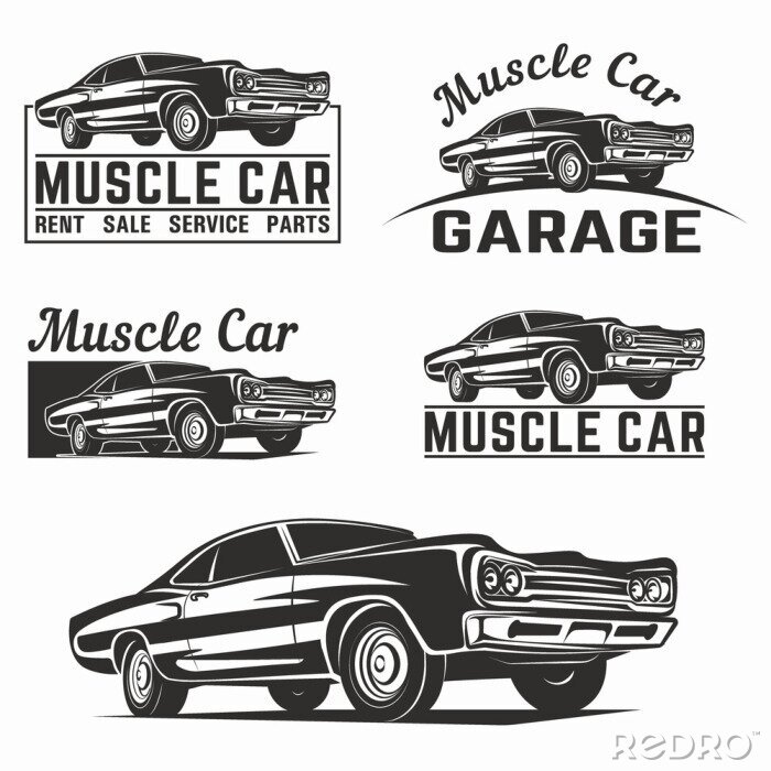 Poster Automotive-logo in verschillende varianten