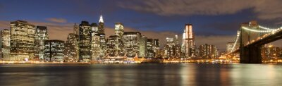 Avond panorama van Manhattan