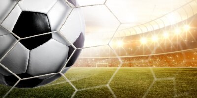 bal in zonnig stadion