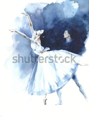 Poster Ballerina tijdens het dansen