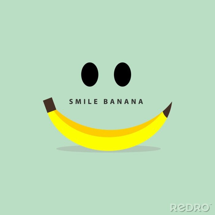 Poster Banaan glimlach Vector sjabloonontwerp