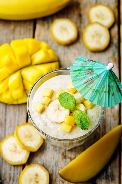 Poster banaan mango smoothie