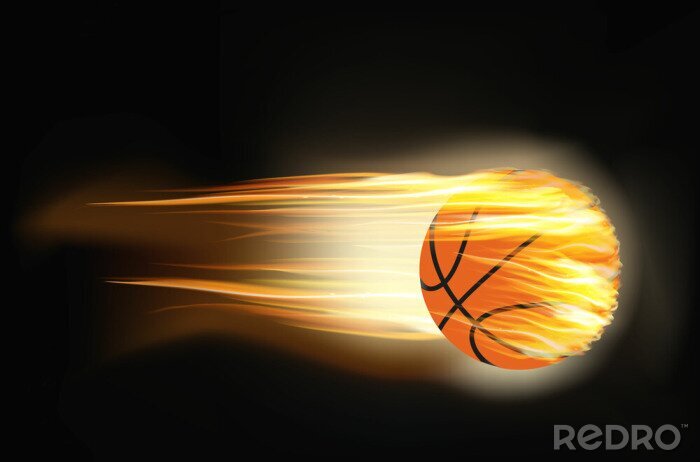 Poster basketbal op brand