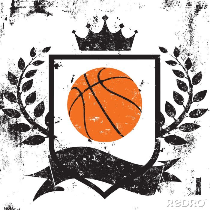 Poster Basketbal schild insigne