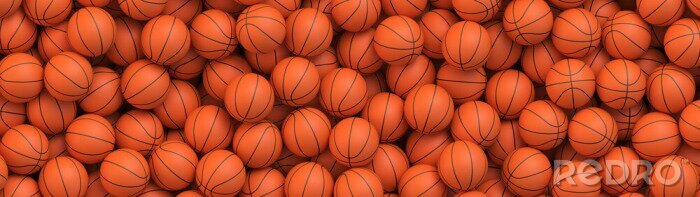 Poster Basketball balls background