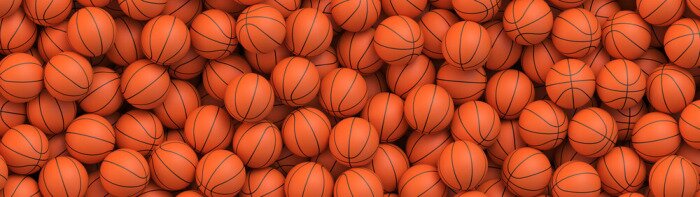Poster Basketball balls background