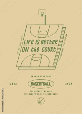 Poster basketbalveld