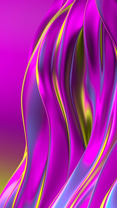 Poster Beautiful luxury elegant backdrop with silk fabric drapery. 3d illustration, 3d rendering.