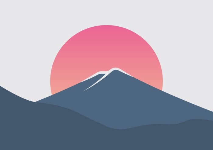 Poster Beautiful Mount Fuji sunrise minimal poster