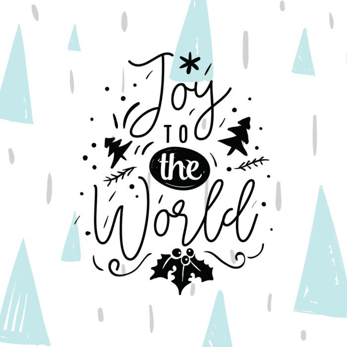 Poster Belettering in kerstesthetiek