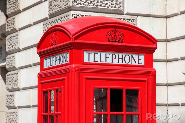 Poster Belettering van de Londense telefooncel