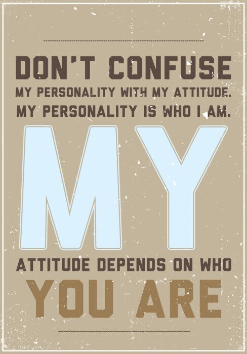 Poster Benader mensen die in vintage stijl zeggen