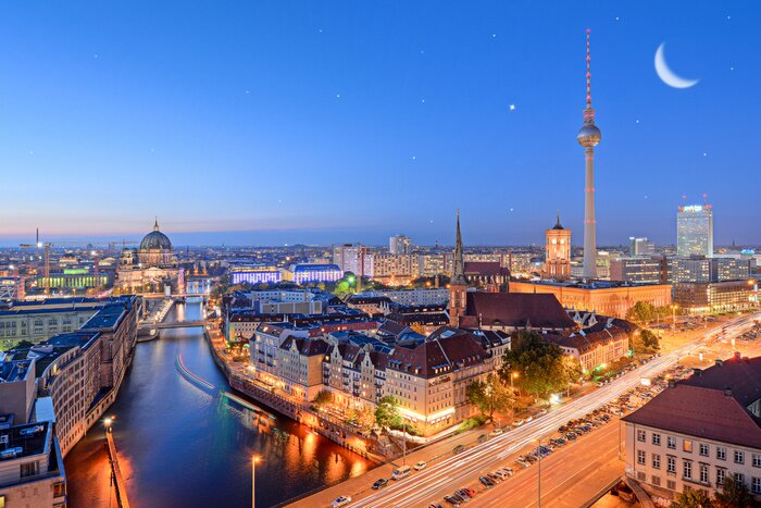 Poster Berlijn vanuit vogelperspectief