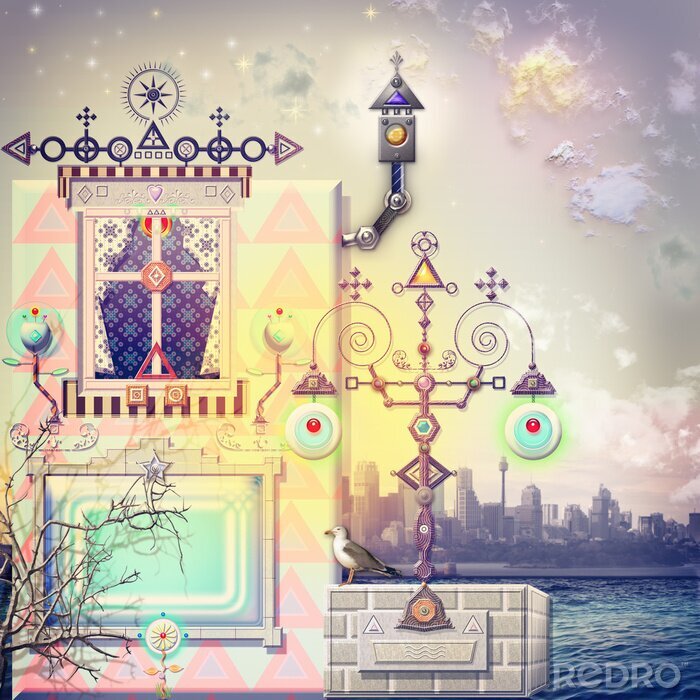 Poster Betoverd huis in de haven