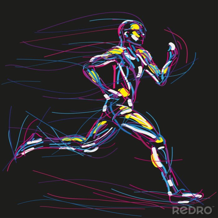 Poster biegacz Rysunek wektor