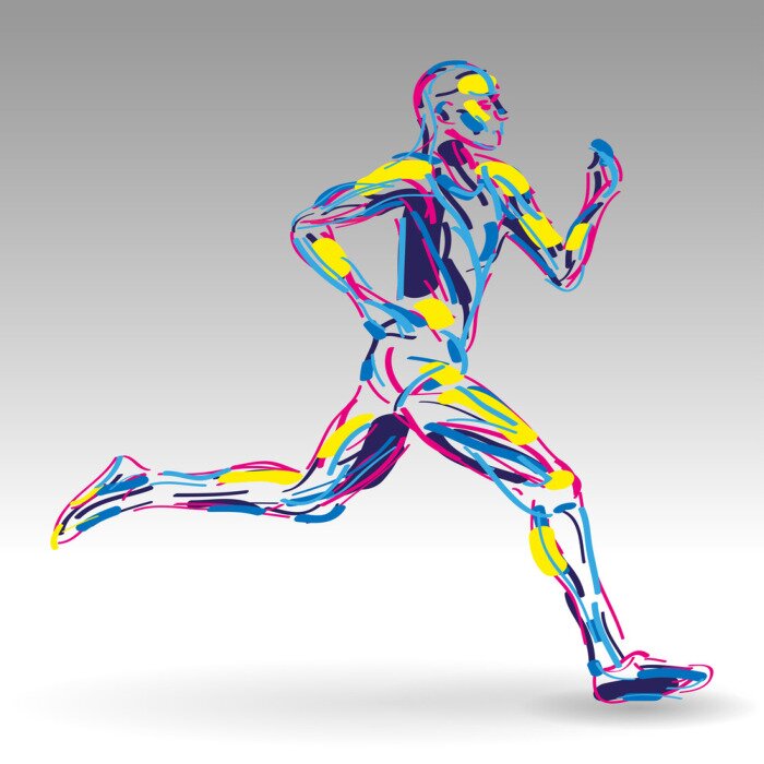 Poster biegacz Rysunek wektor