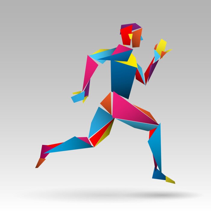 Poster biegacz WEKTOR