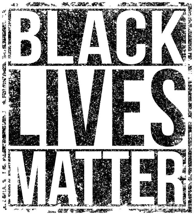 Poster Black Lives Matter-ondertiteling in zwart-wit