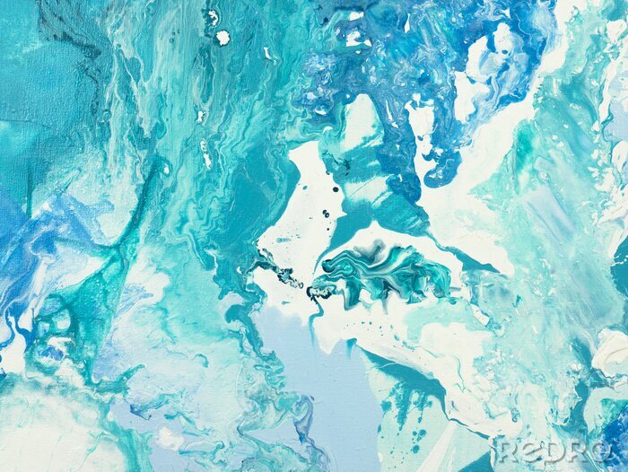 Poster Blauwe marmeren textuur