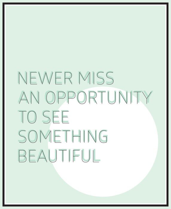 Poster Blauwe motiverende slogan