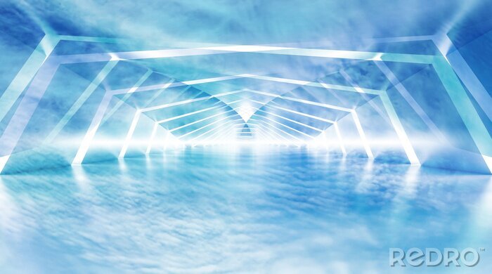 Poster Blauwe tunnel