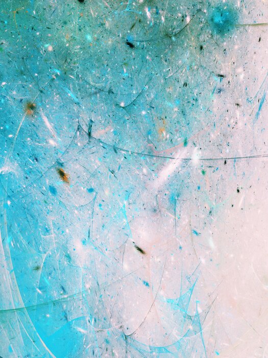 Poster blue abstract fractal background 3d rendering illustration