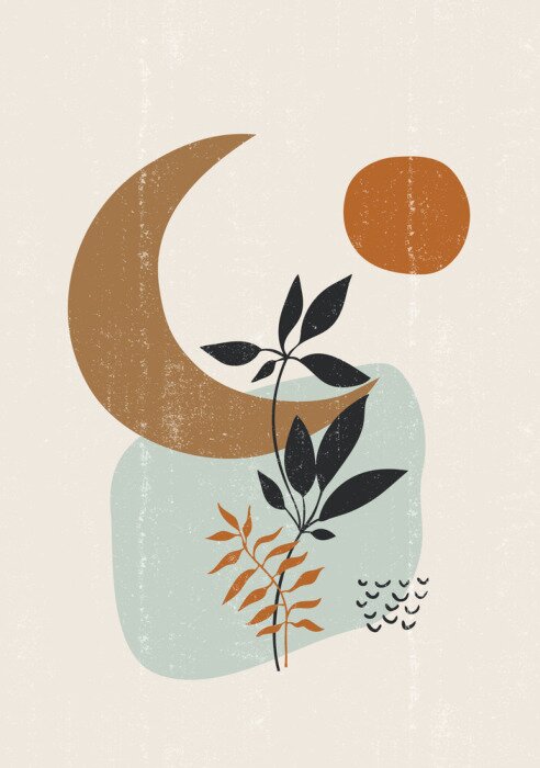 Poster Boho maanafbeeldingen