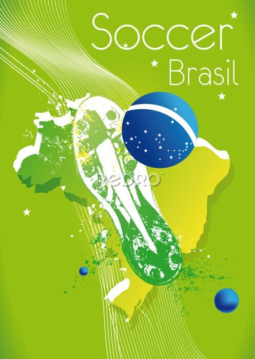 Poster Braziliaans voetbal