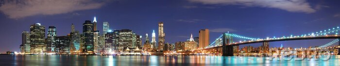 Poster Breed panorama van New York