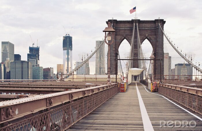 Poster Brooklyn Bridge in New York City.