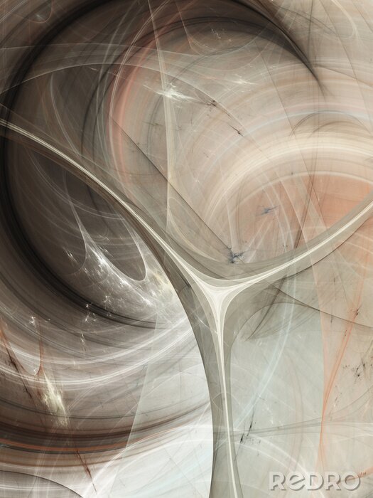 Poster brown abstract fractal background 3d rendering illustration