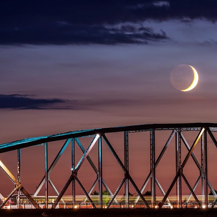 Poster Brug en halvemaan