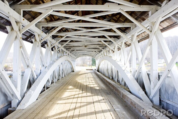 Poster Brug van Groveton overdekt met hout