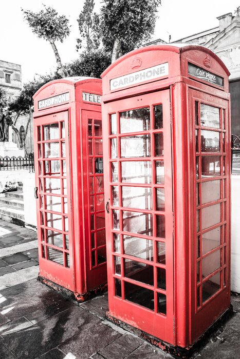 Poster Cardphone retro telefooncellen